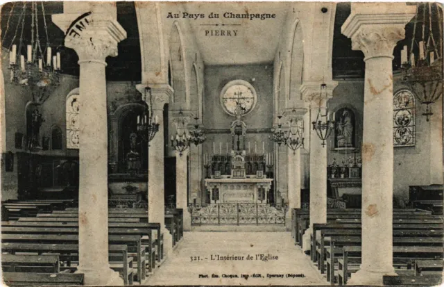 CPA Au Pays du Champagne-PIERRY L'Interieur de l'Église (346717)