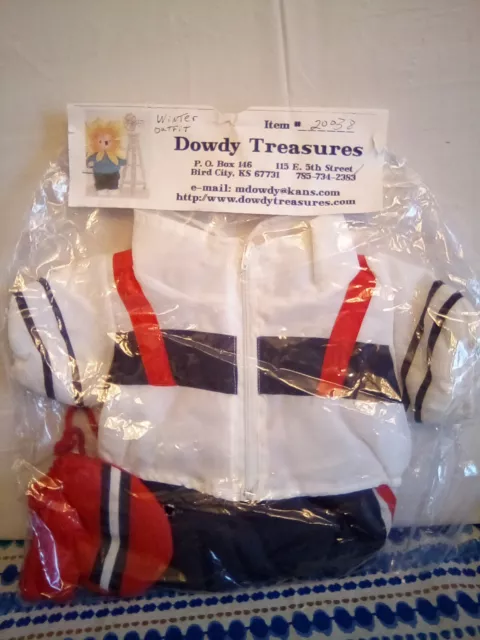 Vintage Dowdy Treasures Build A Bear Handmade 2 PC Snowsuit With Mittens.  B18