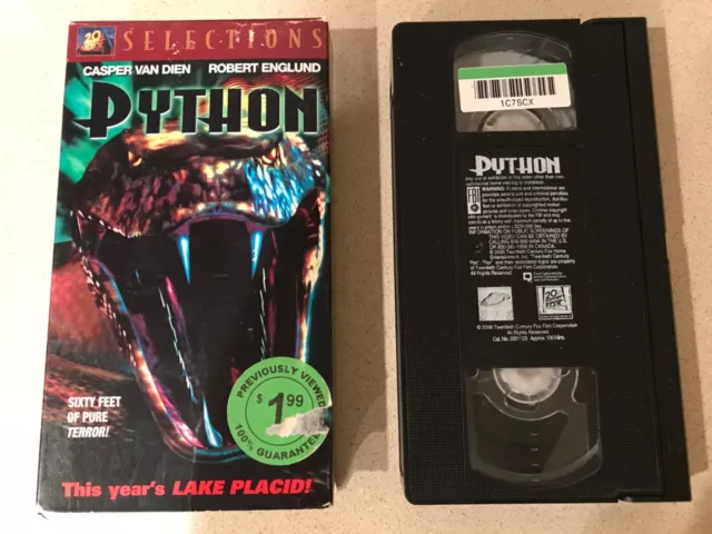 PYTHON (VHS, 2001) Casper Van Dien, Robert Englund $3.99 - PicClick