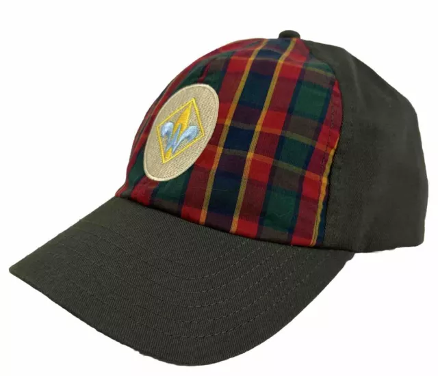 Cub Scout Webelos Hat Cap Boy Scouts of America BSA Twill Plaid Green M/L