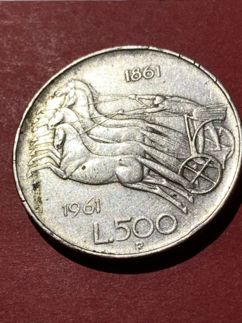 Italy silver coin 500 lire