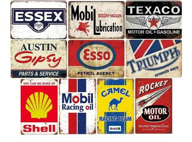 MOTOR OIL TT MOTORBIKE CAR SPORT Print Metal Signs Vintage Shed Cave Garage Bar