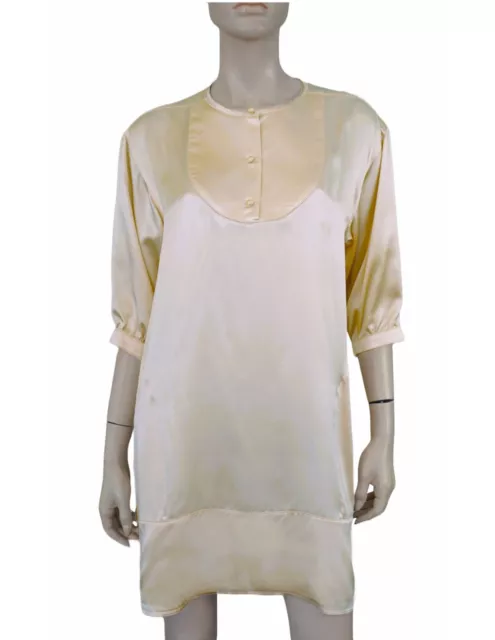 CHARLES ANASTASE Limited Edition Adjani Ecru Silk Shirt Dress 3