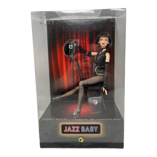 Mattel JAZZ Baby Cabaret Dancer Brunette Bob 2007 Gold Label NIB Barbie Doll