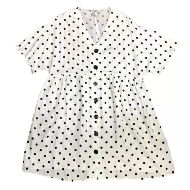 ASOS Womens Shirt Dress Maternity Nursing Polka Dot Button Down Relaxed Fit Sz 8