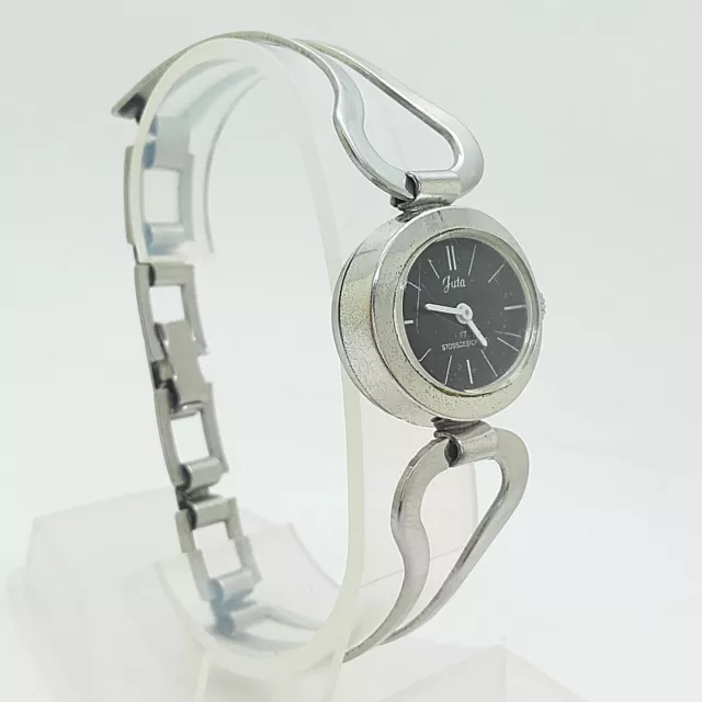 Juta Vintage Damen Automatik Uhr Handaufzug Silber Sammler Uhr Dau Unikat 300342 3