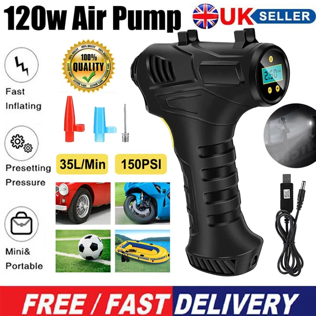 Cordless 12V Electric Car Tyre Inflator Pump Portable Tire Air Compressor Pump