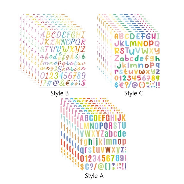 Vinyl-Buchstaben-Aufkleber, dekorative Buchstaben-Aufkleber, 2,5 cm, für