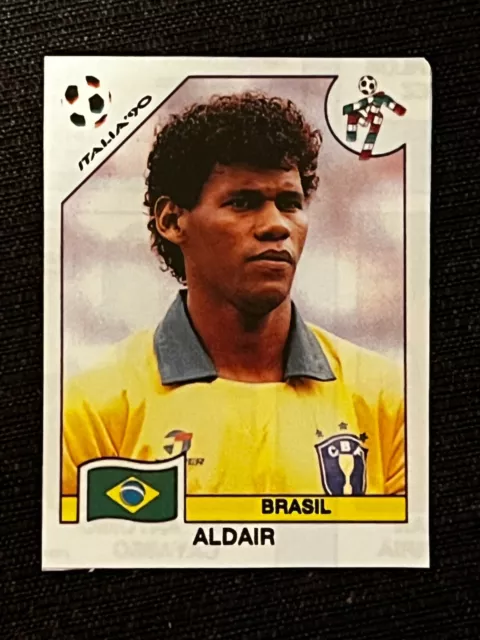 Sticker Panini World Cup Italy 90 Aldair Brasil # 198 Recup Removed