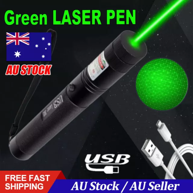 5000Miles Strong Beam Safety Green Laser Pointer 532nm Lazer Torch Rechargeable