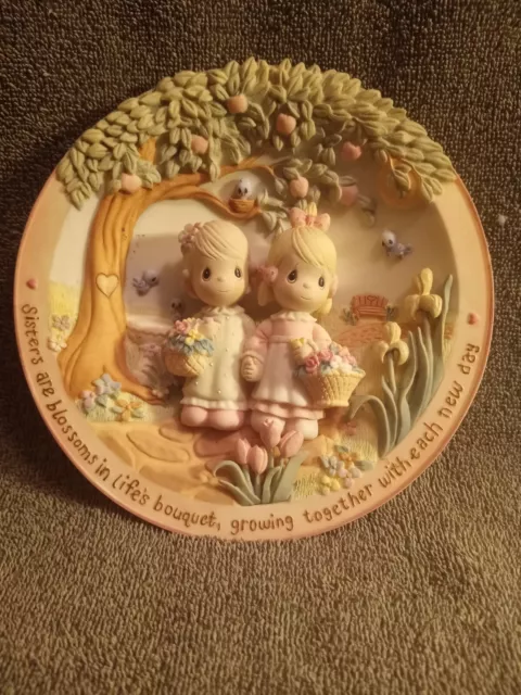 1999 Sister Are Forever Precious Moments Sculpted Plate Collection