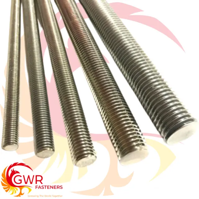 3mm 4mm 5mm 6mm 8mm 10mm 12mm 16mm 20mm A4 MARINE STAINLESS Threaded Bar Rod