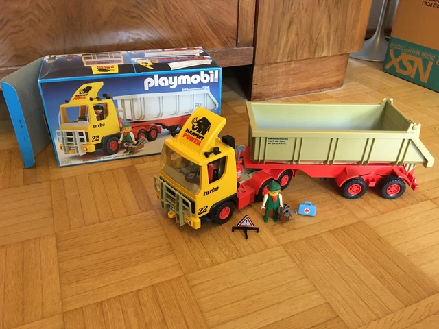 Camion remorque benne Playmobil réf 3141 vintage - Jeux & Jouets