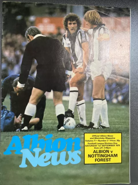 West Brom WBA v Nottingham Forest(Division 1 79/80) 1/9/79 TC