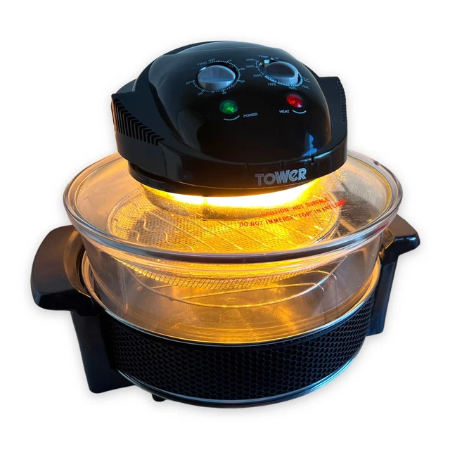 TOWER HEALTH HALOGEN Low Fat Air Fryer with Removable Glass Bowl