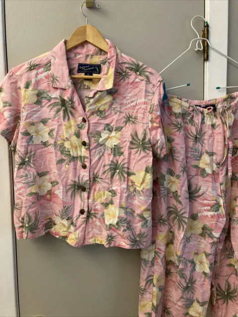 Island traders Hawaiin 2 piece women's Capri outfit size XL 
