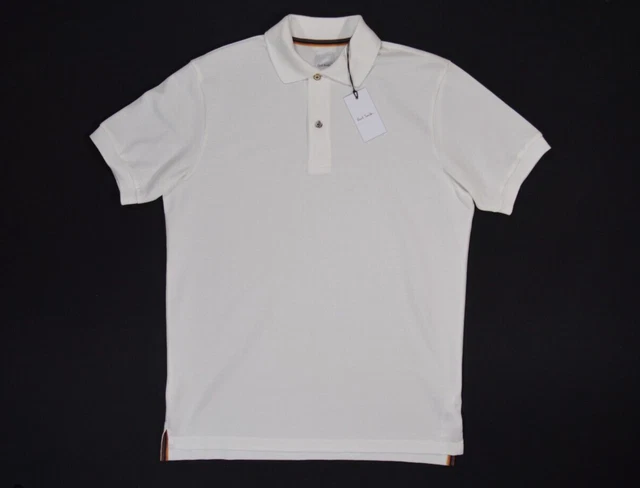 PAUL SMITH x MEN IN BLACK Movie white polo shirt Alien charm buttons "S" SMALL