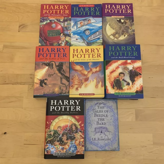 Harry Potter Bloomsbury Book Set Bundle Plus Beedle The Bard Paperback Hardback