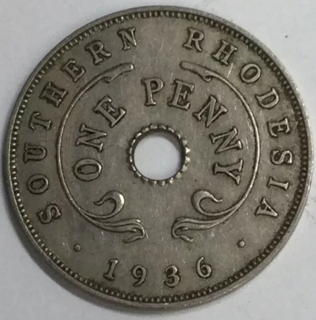 1936 Penny Southern Rhodesia XF Uncertified  #