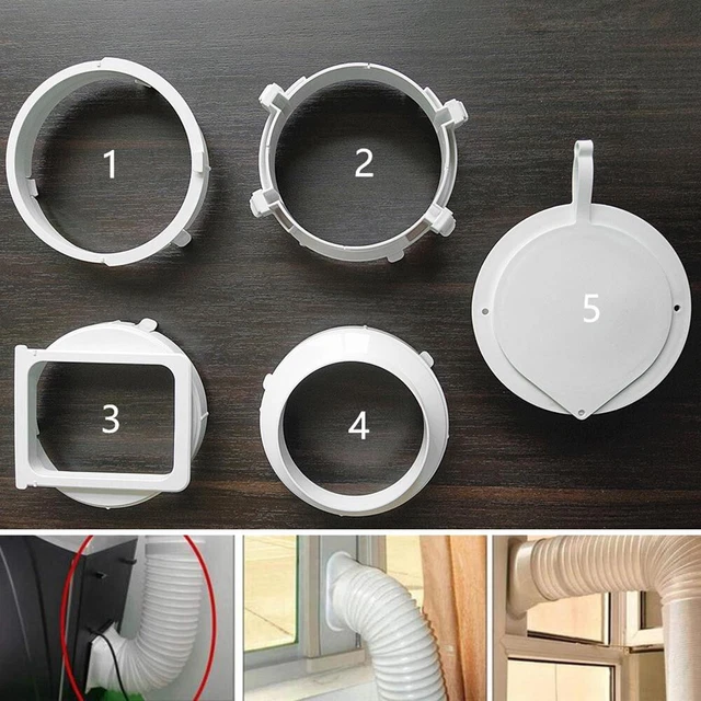 1 pièce interface carrée ronde conduit d'échappement pour climatiseur portabl