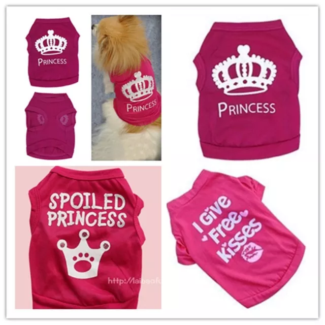 Dog Lovely T Shirt Pet Clothes Apparel Vest Costumes Puppy Printed Warmer Coat