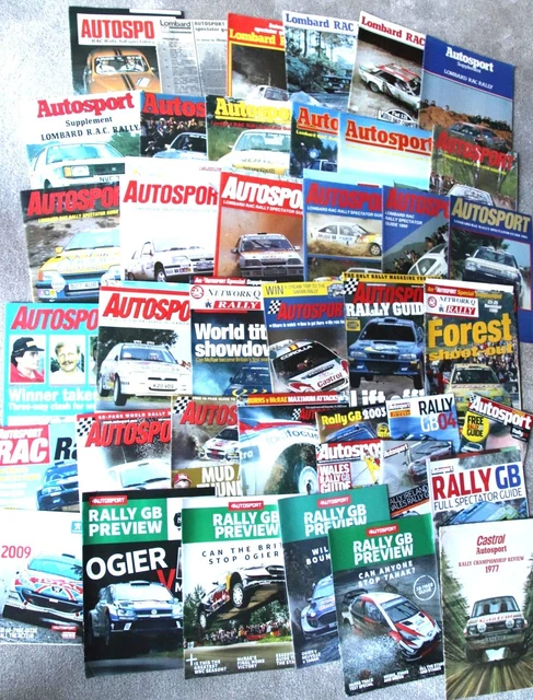 40 X AUTOSPORT RAC RALLY SPECTATOR GUIDE SUPPLEMENTS, 1974-2019 £28.78 ...