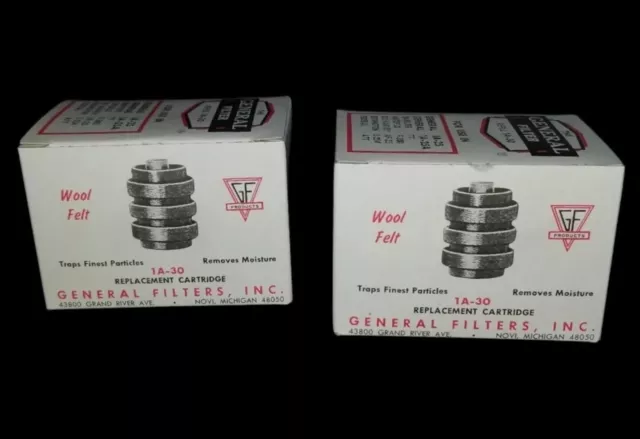 General Filters Inc 1A-30 Replacement Cartridges Set Of 2 For 1A-25A New