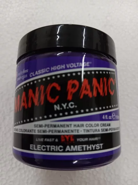 Manic Panic Vegan Semi Permanent Hair Dye Color Cream 118 mL - ELECTRIC AMETHYST