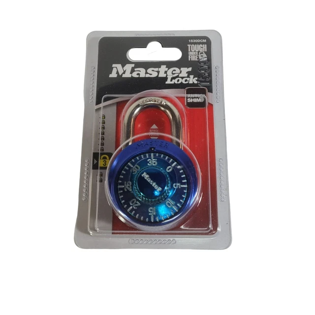 Master Lock Combination Lock Padlock Locker School Gym 3/4" Blue 1530 DCM