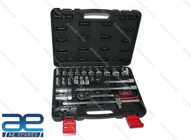 Jeu De Douilles à Choc 1/2" Professionnel - 10 Pièces Acier Chrome Vanadium - Coffret De Rangement Pratique