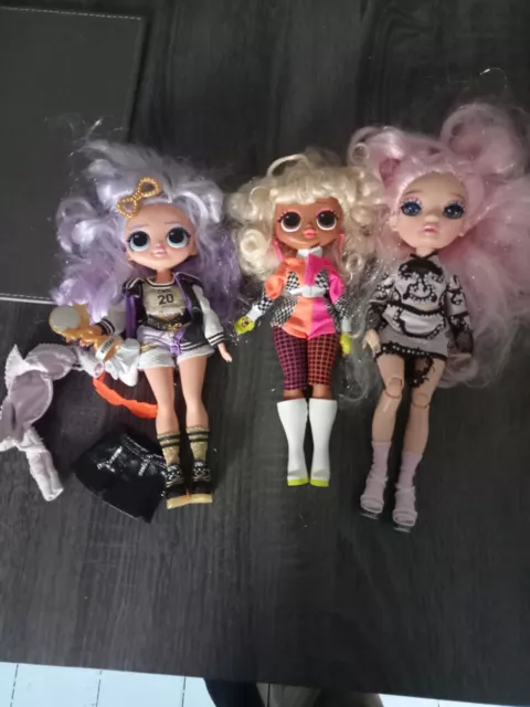 2 LOL OMG & 1 Rainbow High Dolls