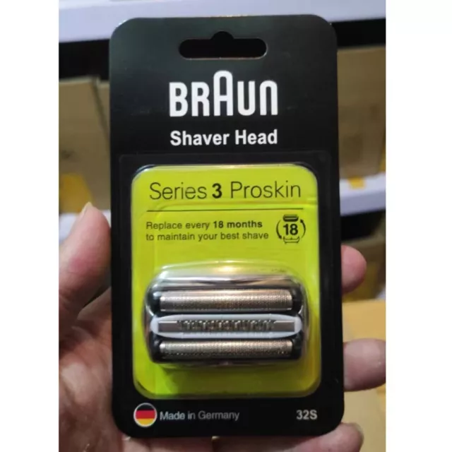 Replacement 32B/32S Foil Head of Braun Series 3-Electric Shaver ProSkin Black