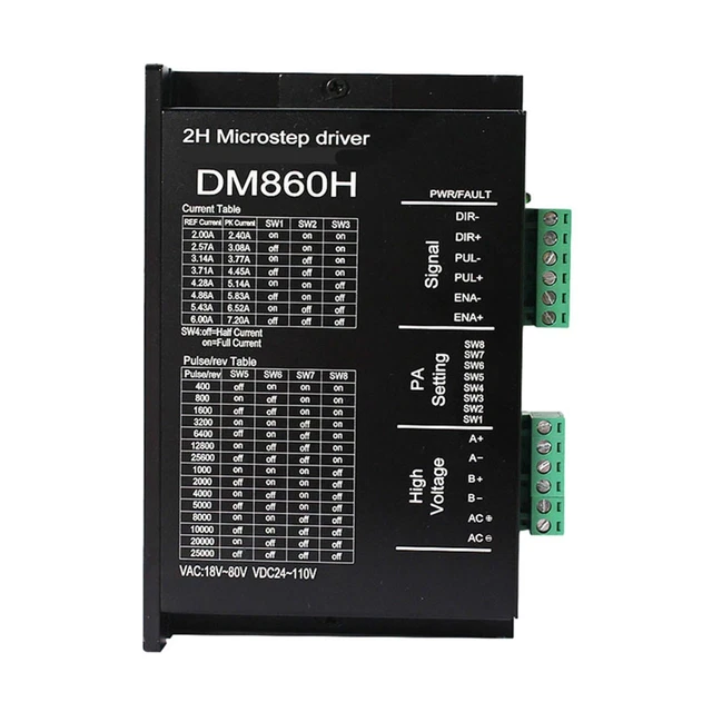 Pilote Moteur Pas à Pas DMA860S - 8.2A, 18-160V - Microstep 256 - Pour Nema34 - CNC/Imprimante 3D