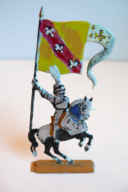 PLATS D'ÉTAIN LOT 14 SOLDATS (ht 27 mm) - 8 CAVALIERS (Ht 40 mm) - BON ÉTAT