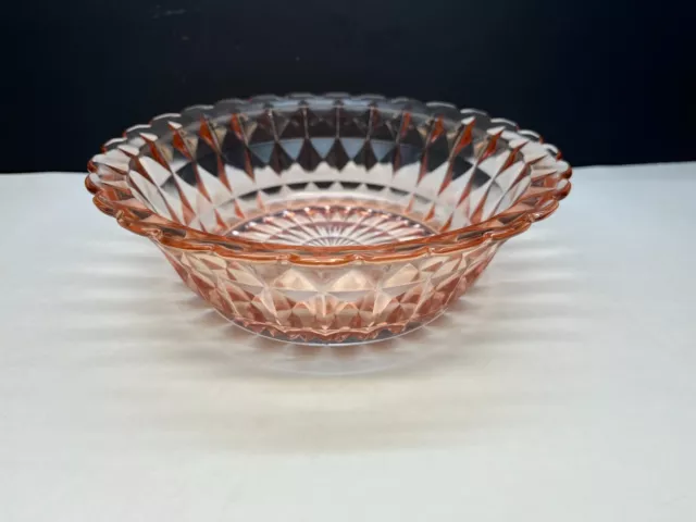 Vintage Jeannette Glass Windsor Diamond 8 1/2" Decorative Bowl