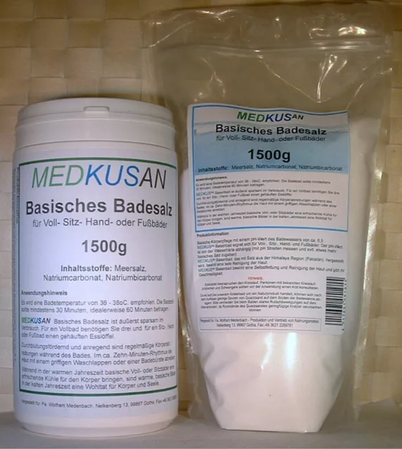 Basisches Badesalz "MEDKUSAN" 1500g Dose + 1500g Nachfüllbeutel            #5975