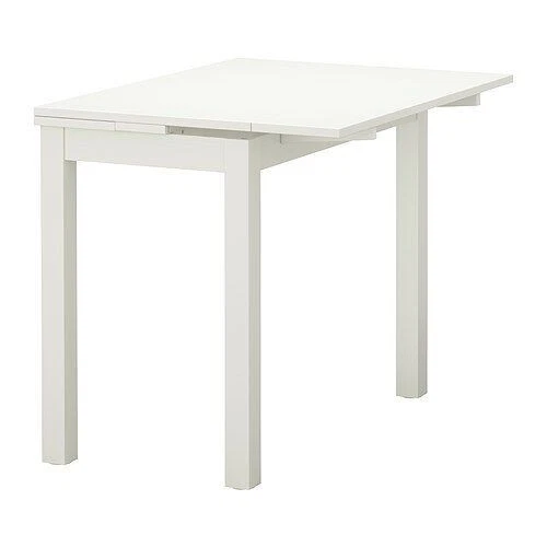ESSTISCH TISCH AUSZIEHBAR Ikea Bjursta Weiß 90x90 cm EUR 30,00