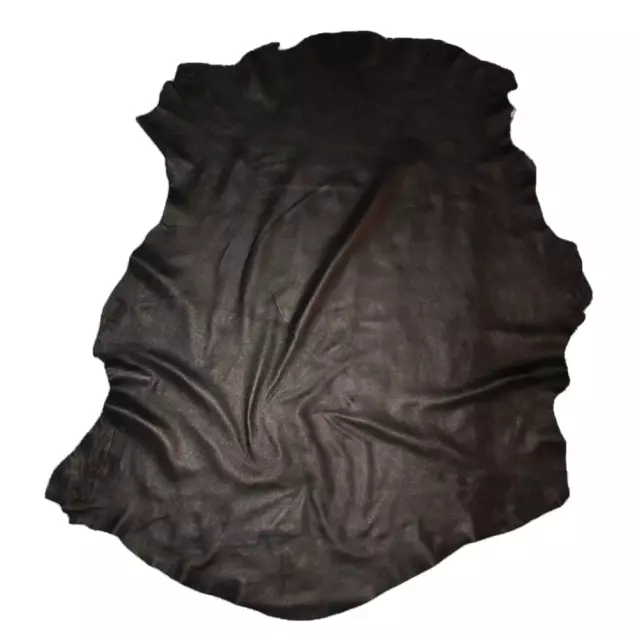 Ultra Premium Black Lambskin Thin 1.5 oz Leather Hide Lining Garment Bookbinding