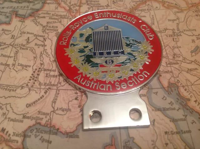 Émail Autrichien Automobile Voiture Club Badge # Rolls Royce Amateurs OWNERS1