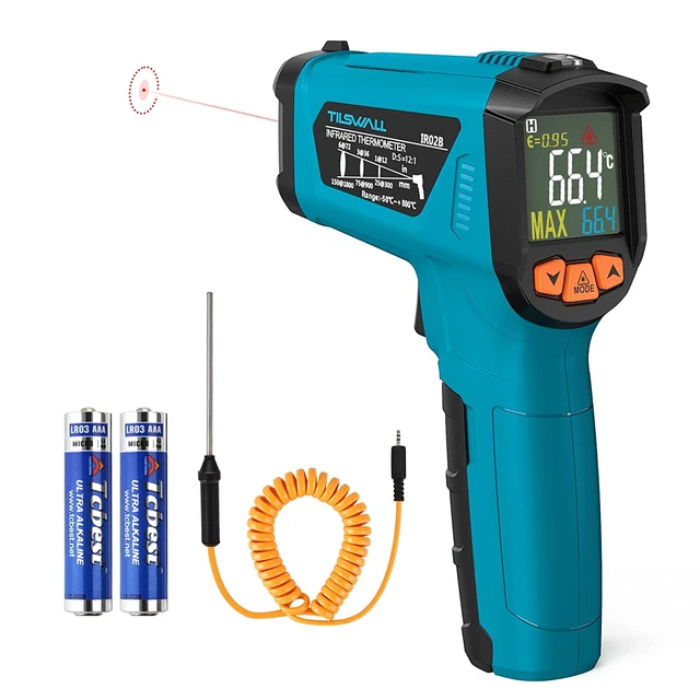 Termometro Infrarossi,Con Display LCD a Colori -50 ℃~800℃ /-58 ℉~1112℉,Termometr