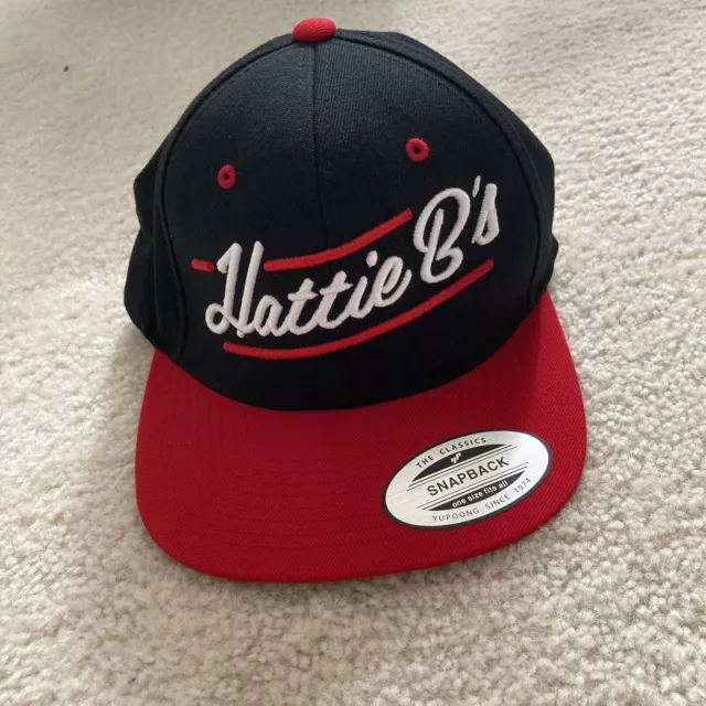 Hattie B’s Nashville Hot Chicken Mesh Baseball Cap Hat Adjustable Black Red NWOT