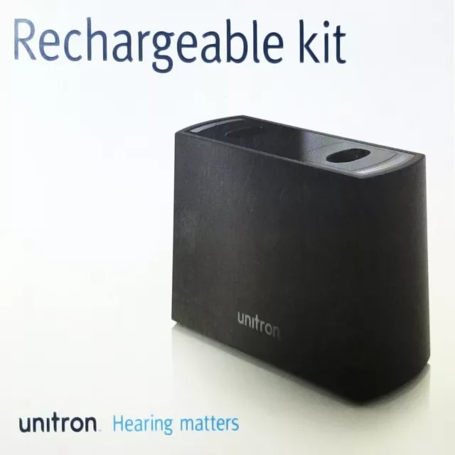 Sonova Unitron Moxi Fit Rechargeable Kit für Hörgeräte Ladestation mit Akkus