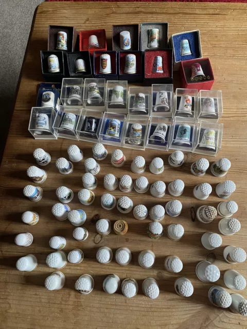 Over 75 Assorted thimbles collection job lot.   1