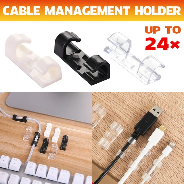 CABLE CLIPS MANAGEMENT Holder Cord Wire Line Organizer SelfAdhesive AU 4.70 PicClick AU