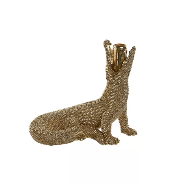 Deko-Figur Home ESPRIT Gold Krokodil 26,5 x 18 x 23,5 cm