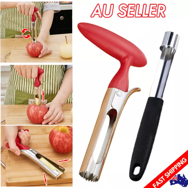 Stainless Steel Handheld Twist Fruit Core Seed Remover Apple Corer Kitchen Tool