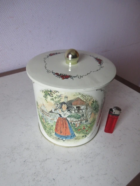sarreguemines obernai boite a biscuits en métal,modèle rare.