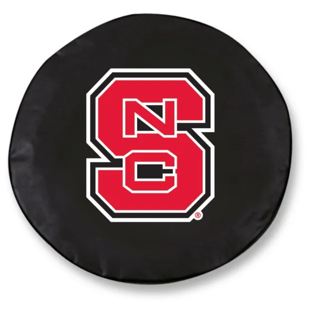 NC State Wolfpack HBS Black Vinyl Fitted Spare Car Tire Cover