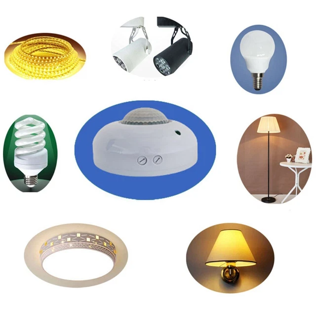 Surface Mount PIR Ceiling Occupancy Motion Sensor Monitor Light Switch 360°