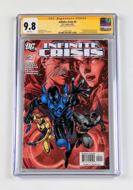 Infinite Crisis #5 CGC SS 9.8 Jim Lee Signed 1st App Blue Beetle Jaime Reyes DC
